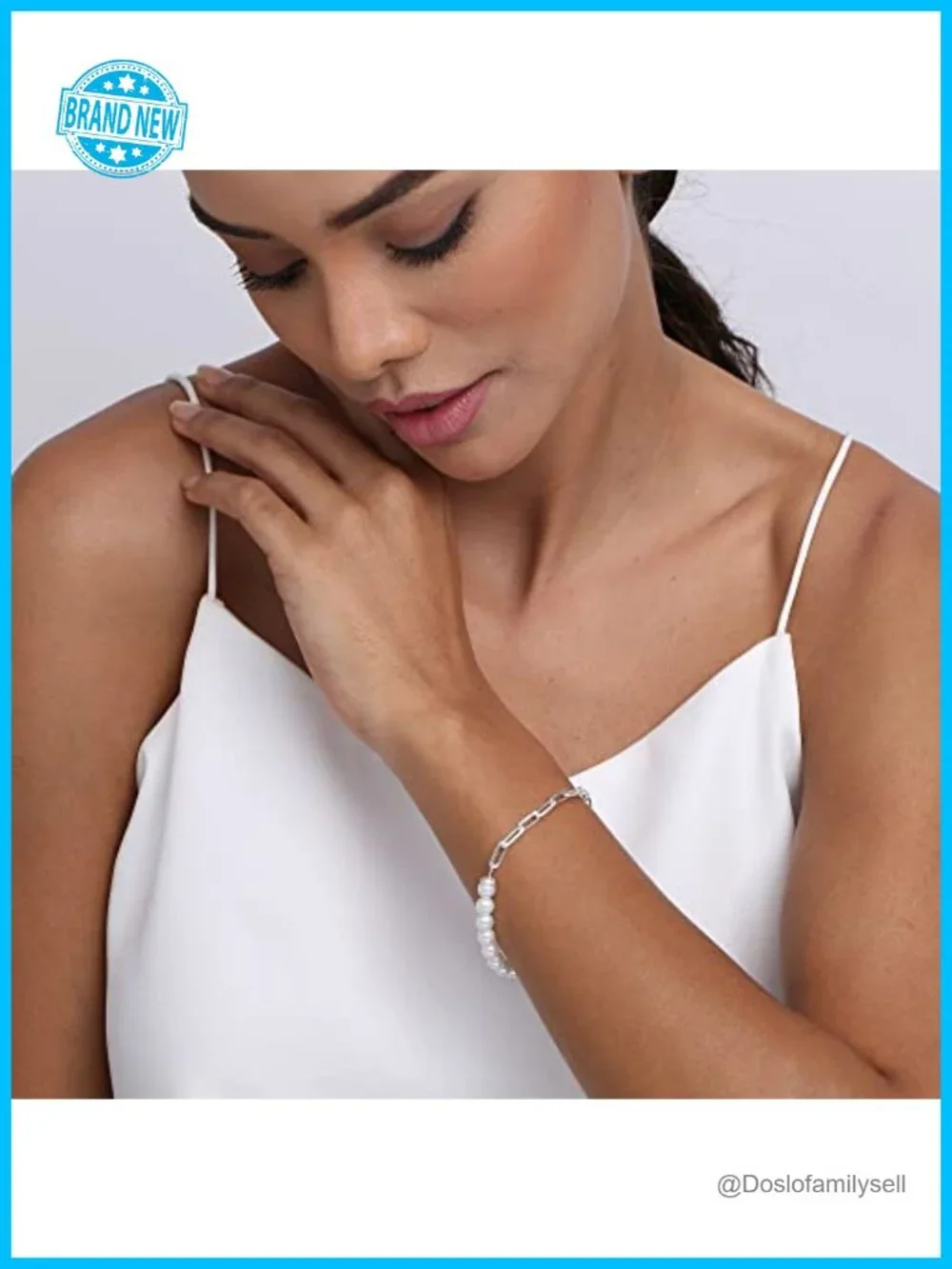 Sterling Silver Paperclip Link Bracelet with Sliding Bolo Clasp